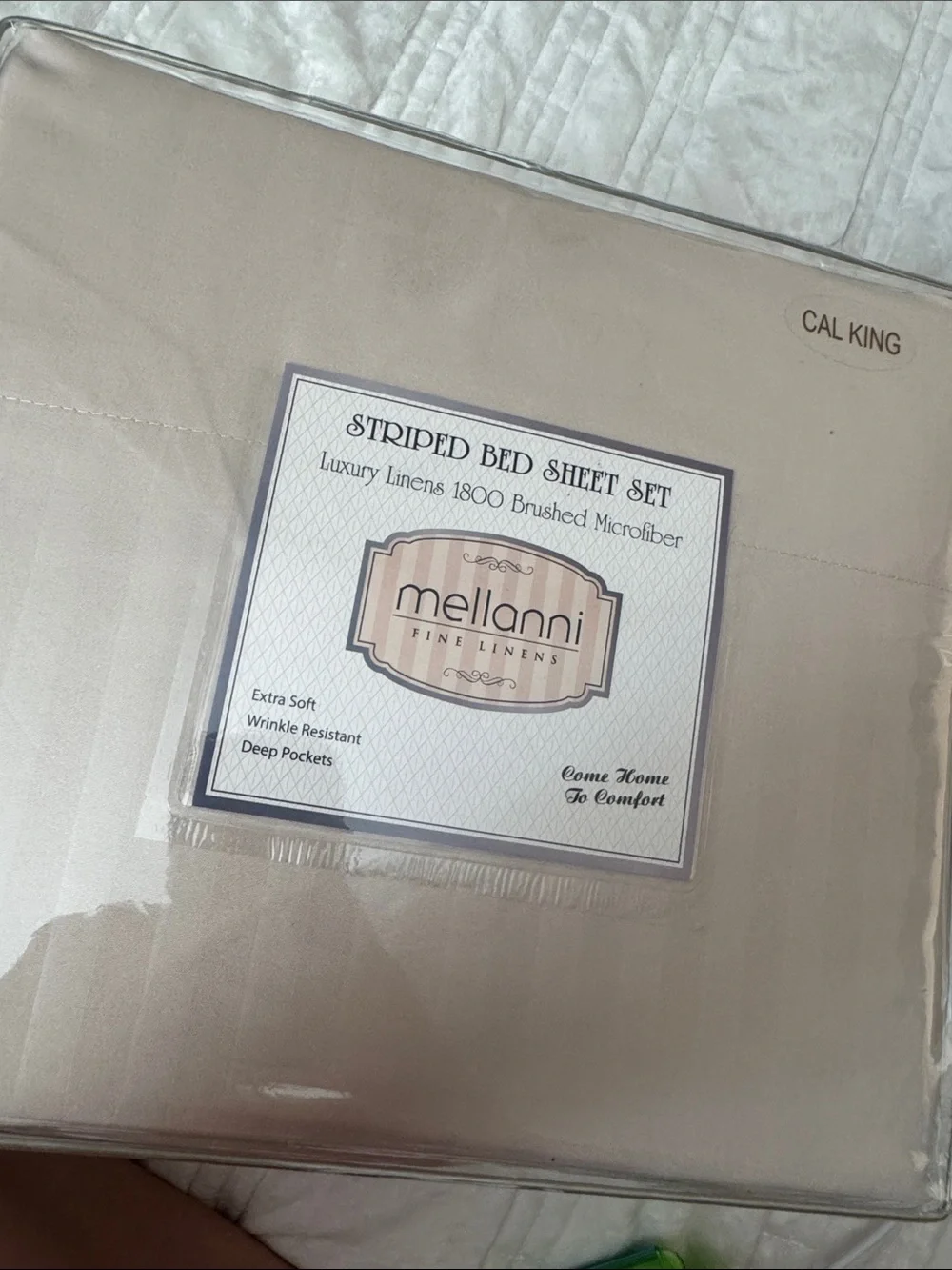 California King Tan/Beige Brushed Microfiber Sheet Set